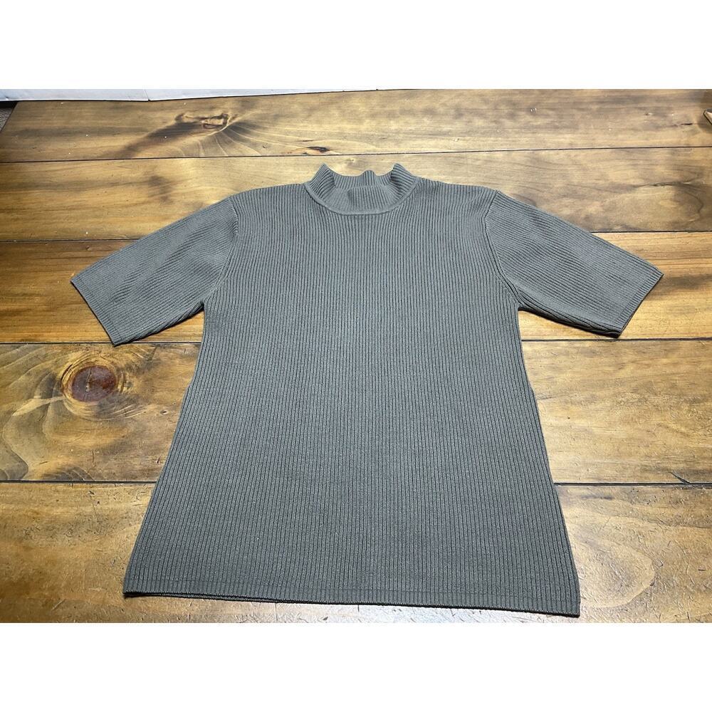 Alex Garfield Garfield & Marks Size Large Olive Green Silk Top